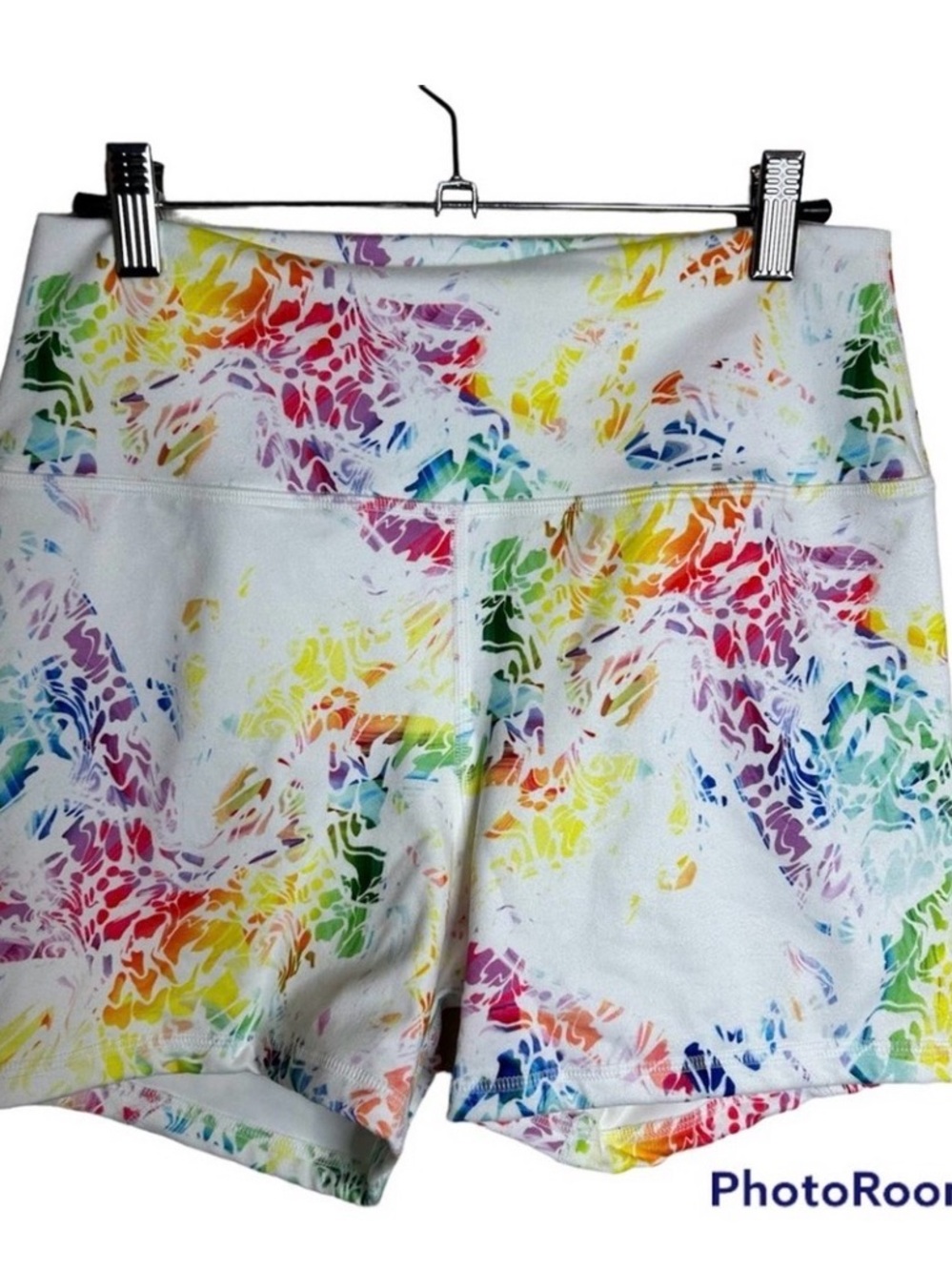 Fleo Multi Colored Tie Dye Athletic Shorts Large